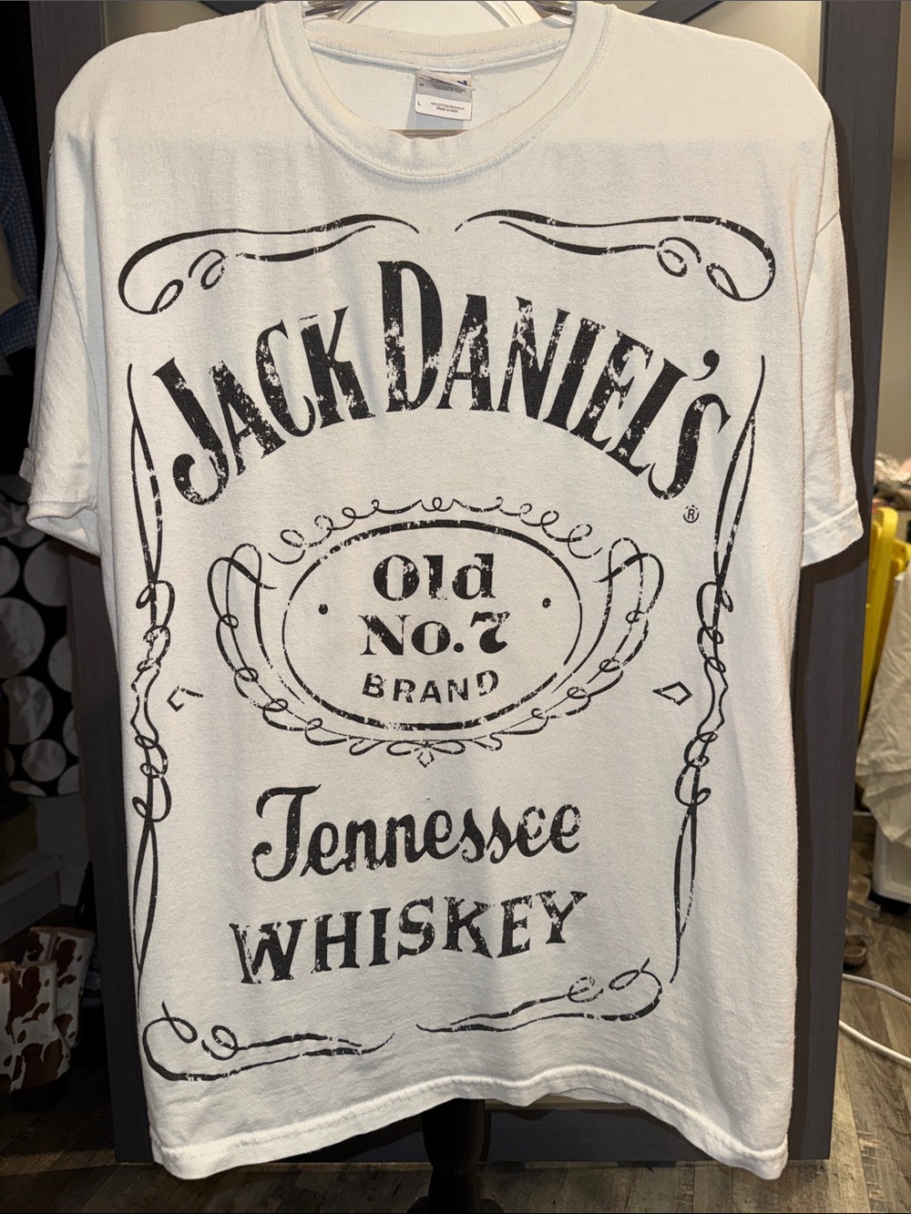 Jack Daniel’s Tennessee Squire Association Old No 7 T Shirt White L
